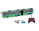 Autobuz cu telecomanda, lumini si incarcare USB, scara 1:32, verde