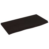 Cumpara ieftin Raft de perete maro inchis 60x30x2 cm lemn masiv stejar tratat