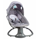 Balansoar electric 3 in 1 pentru bebelusi, cu telecomanda inclusa si bluetooth, 0-3 ani, pana la 15 kg, albastru