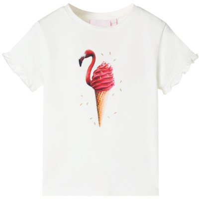 Tricou pentru copii, ecru, 128 10802 foto