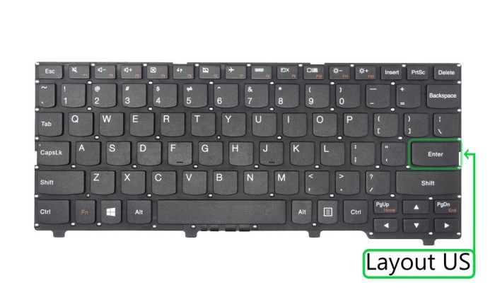 Tastatura compatibila Lenovo IdeaPad 110S-11IBR, neagra, layout US