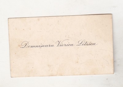 bnk div Carte de vizita Viorica Litzica foto