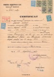 Romania 1947 certificat de nationalitate cu timbru fiscal local Cluj de 2000 lei