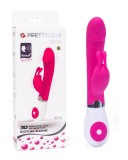 Cumpara ieftin Vibrator Rabbit Cu Control Vocal Gene, Roz, 20.5 cm, Pretty Love