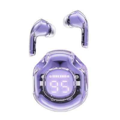 Casti Bluetooth 5.3, Type-C, IPX4, AI Call Noise Reduction, Display Digital - Acefast (T8) - Purple foto