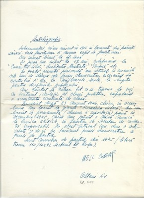 A3382N Autobiografie scrisă și semnată olograf de Nell Cobar foto