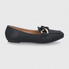 Answear Lab mocasini femei, culoarea negru, cu toc plat