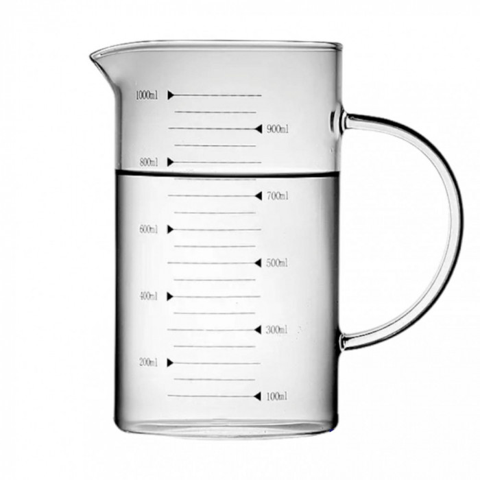 Cana Gradata din sticla borosilicata, 1000 ml