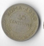 Moneda 50 centesimi 1950 - Somalia, 3,8 g argint