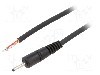 Cablu alimentare DC, cabluri, DC 2,35/0,7 mufa, negru, 1,5m, WEST POL - P07-TT-C100-150BK