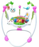 Saritor pentru copii cu centru de activitati WePro Store, Baby jumper, ajustabil pe inaltime, scaun rotativ 360&deg;, Sunete, Lumini, Accesorii atractive,