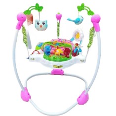 Saritor pentru copii cu centru de activitati WePro Store, Baby jumper, ajustabil pe inaltime, scaun rotativ 360&deg;, Sunete, Lumini, Accesorii atractive,