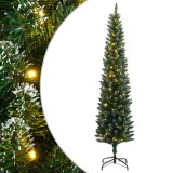 Cumpara ieftin Brad de Craciun artificial subtire cu 150 LED-uri, 150 cm