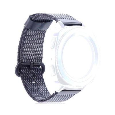 Curea material textil, compatibila Huawei Watch GT 2 Pro, telescoape Quick Release, 22mm, Negru foto