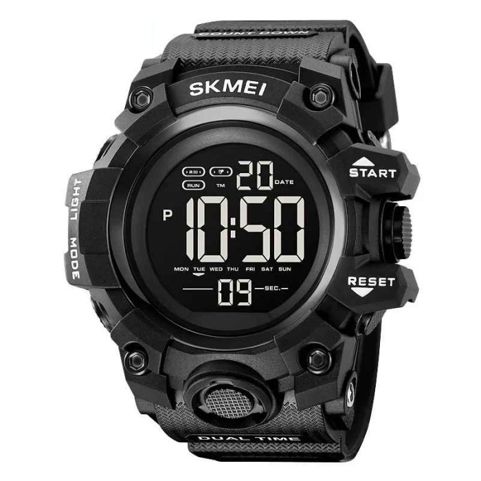 Ceas Sport Militar Digital SKMEI 2140 , Afisaj LED, Cronometru, Alarma, Rezistent la Apa 5ATM, Design Masculin Robust