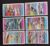 UMM AL QIWAIN. -AVIOANE-6 V.pe serie -dantelate-MNH.**UAQ 131