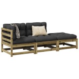 Set Mobilier Gradina Gossi 5 Piese, Lemn Pin Tratata, Perne Antracit Incluse