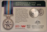 Australia , 20 cents 2017, km#3337, Active Service Medal, coincard, Australia si Oceania
