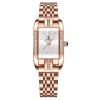 Ceas de mana dama Poedagar Quartz Elegant Casual Otel Auriu Alb