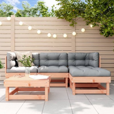 vidaXL Set mobilier relaxare de grădină, 5 piese, lemn masiv douglas 3186163 foto