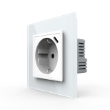 Priza Schuko cu USB-C Livolo alba, standard german, serie noua