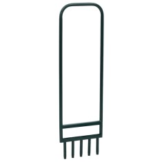 vidaXL Aerator gazon 5 tije tubulare, verde oțel vopsit electrostatic