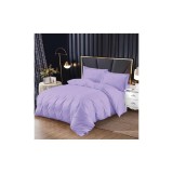 Cumpara ieftin Lenjerie de Pat Dublu Bumbac Damasc 4 Piese cu Elastic, Lila - SIPRA3-02