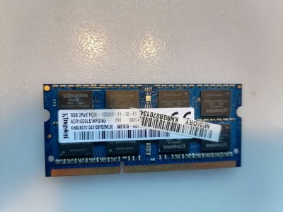 memorie ram laptop 8 gb ddr3L 1600 mhz , KINGSTON ,functionala ,8GB 2Rx8 PC3L 12800S 11 12 F5 foto