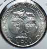 Moneda Argint Italia 500 Lire 1985 Academia Duino Argint