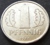 Moneda 1 PFENNIG RDG - GERMANIA DEMOCRATA, anul 1980 *cod 726 = A.UNC, Europa, Aluminiu
