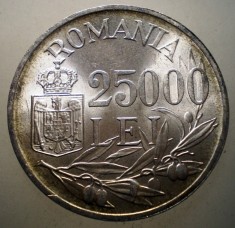 R.117 ROMANIA MIHAI I 25000 LEI 1946 XF/AUNC EROARE RARA 4