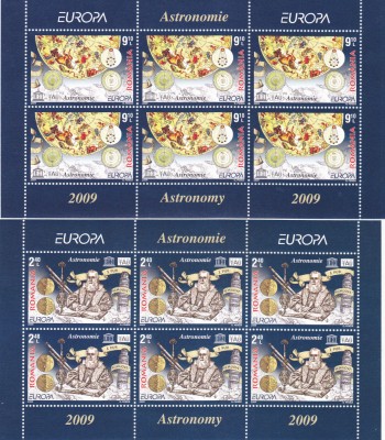 EUROPA 2009,ASTRONOMIE,MINICOLI DE 6,Lp.1832d,2009, MNH ** ROMANIA. foto
