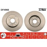 Set discuri frana fata TRW, Mazda 2 (De , Dh ), 07.2007-06.2015, Fata; puntea fata