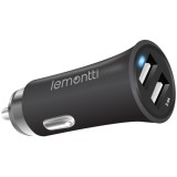 Cumpara ieftin Incarcator auto Lemontti LIA2UN3A, 2x USB, 3.4 A, Negru