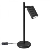 Lampă De Birou Karbon Negru Din Aluminiu, 1 Bec Tub Minimalist De Interior.