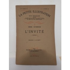 La Petite Illustration - Henri Duvernois - L&#039;Invite - No. 371, Roman No. 167, 25 Fevrier 1928