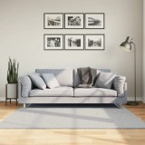 vidaXL Covor HUARTE, fir scurt, moale și lavabil, gri, 160x160 cm