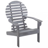 VidaXL Scaun Adirondack, gri, lemn masiv de acacia