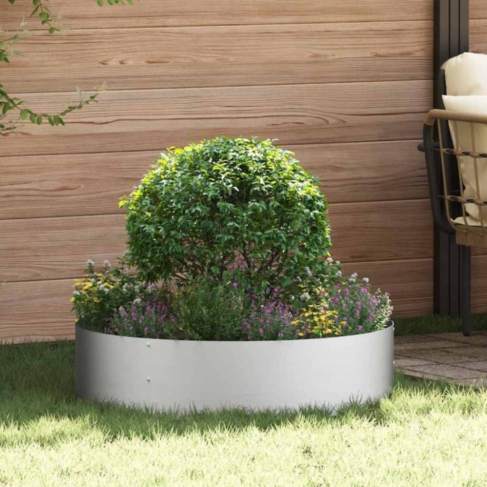 vidaXL Ghivece pentru grădină 5 pcs Argintiu 80 x 80 x 20 cm 873631