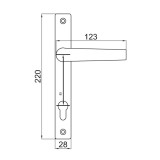 Maner si sild Y 85 pentru termopan, negru, cu accesorii incluse
