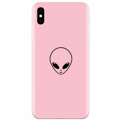 Husa silicon pentru Apple Iphone X, Pink Alien foto