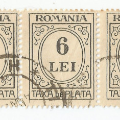 România, LP IV.14d/1926, Taxă de plată, tip. negru, h. albă, eroare 18, oblit.