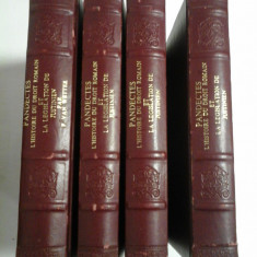 PANDECTES contenant L'HISTOIRE DU DROIT ROMAIN et LA LEGISLATION DE JUSTINIEN (quatre tomes) - P. VAN WETTER - Paris, 1909 -