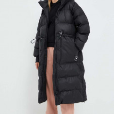 adidas by Stella McCartney geacă femei, culoarea negru, de iarnă, oversize HR4481