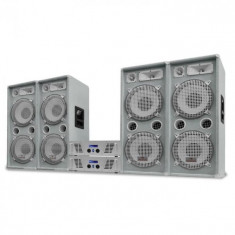 Electronic-Star DJ PA Set de boxe alb Star Series &amp;amp;quot;Arctic Ice Pro&amp;amp;quot; 4000W foto