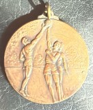 MEDALIE BRONZ, COMITETUL PENTRU CULTURA FIZICA SI SPORT 1951/ CAMP. R.P.R PARTICIPANT /25,1 g si 36 mm.