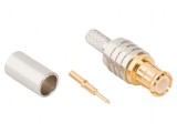 Conector MCX mufă tată drept 50&Omega; pentru cablu PTFE aurit