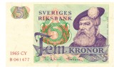 Suedia 5 Kronor 1965 P-51 Seria 061477