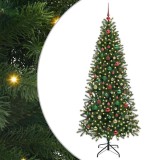 vidaXL Brad de Crăciun artificial cu 300 LED Verde 180 cm PE și PVC 3397362