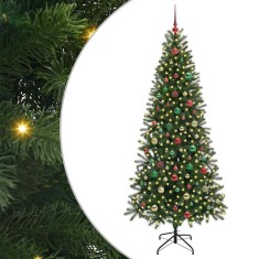 vidaXL Brad de Crăciun artificial cu 300 LED Verde 180 cm PE și PVC 3397362